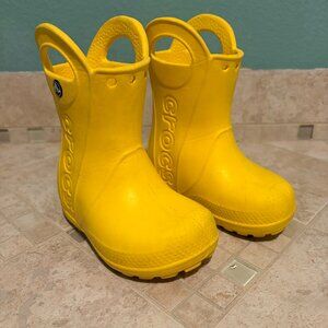 CROCS Kids Yellow Boots